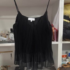 Bella Dahl Black Pleated Camisole